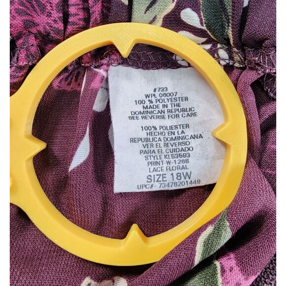 Kathie Lee Skirt Women's Size 18 Purple Floral Print - Picture 4 of 10